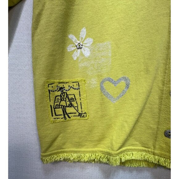 Vintage Silver Wear Womens Cardigan Sweater Size L Petite Lime Green Button-Up - Picture 5 of 10